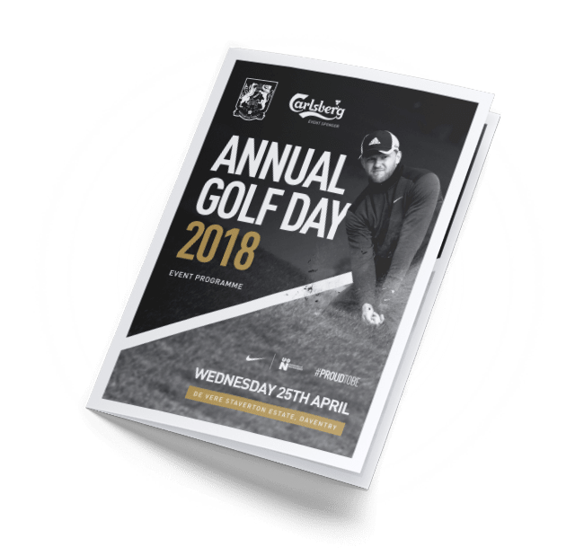 ntfc golf day magazine design